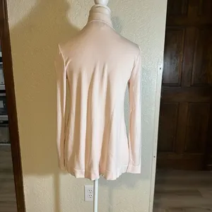 LOFT Women's Pink Lightweight Open‎ Front Long Sleeve Cardigan Sweater XS thumbnail 6