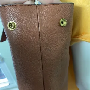 J. Crew all day roasted chestnut leather tote thumbnail 6