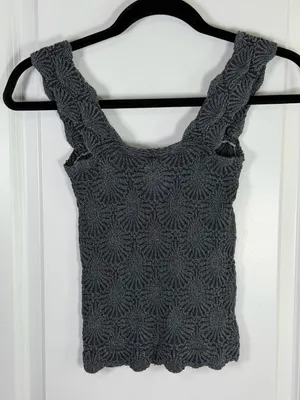 Free People Intimately FP Love Letter Cami Tank Top Textured Gray thumbnail 4