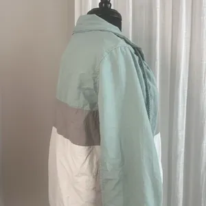 Athletic Collection by 26 International Colorblock Blue White Windbreaker Jacket thumbnail 4