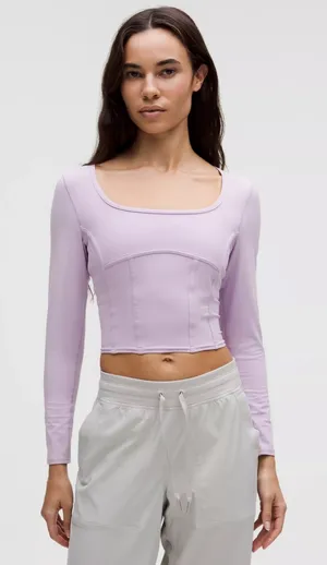 NWT Lululemon Waist-Seamed Nulu Long-Sleeve Shirt - Lilac Ether - 6 thumbnail 1
