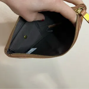 Madewell The Medium Leather Pouch Clutch Wristlet: Rainbow Striped Edition thumbnail 6