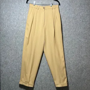 Express Vintage‎ 90s 3 Piece Suit Set 9/10 Camel Tan Wool Blend Blazer Pant Skirt Lined thumbnail 7