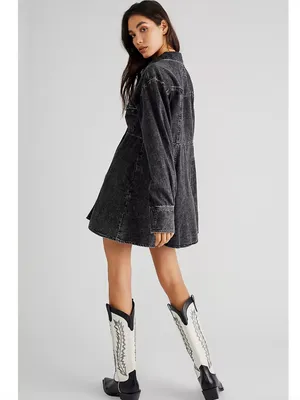 Free People We The Free Sammi Denim Mini Dress thumbnail 2