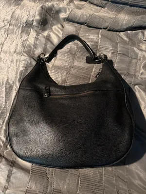 Coach leather hobo bag decorated with floral prairie rivets thumbnail 2