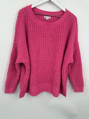 American Eagle Outfitters Pink Boho Baggy Sweater Size Medium thumbnail 8