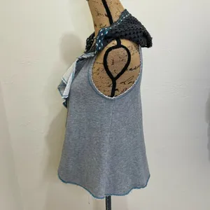 BKE Womens‎ Sweatshirt Vest Grey Blue Hoodie Cotton Blend Size Small S thumbnail 2