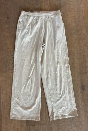 skims cream ivory casual wide leg pants thumbnail 1