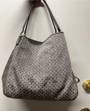 Coach Signature Jacquard Gray Hobo Bag with hangtags thumbnail 1