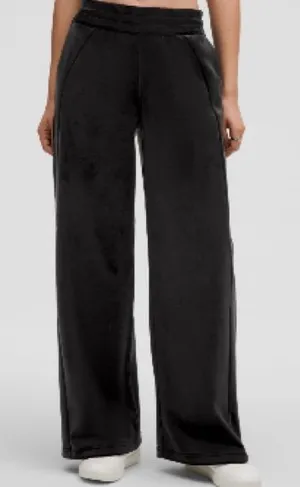 Lululemon Women’s Wide Leg Velvet Pants Sz S Black thumbnail 1