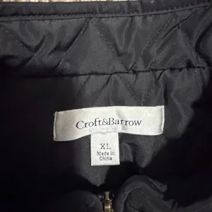 Croft & Barrow Womens XL Black Quilted Vest Full Zip Mock Neck Adjustable Waist thumbnail 2