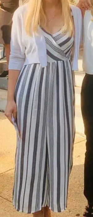 American Eagle Outfitters Blue Stripe Romper thumbnail 3