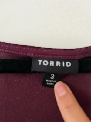 Torrid Burgundy Red Velvet Babydoll Top 3X Romantic Fall Feminine Holiday thumbnail 3