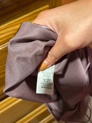 Windsor Satin Cowl Neck Slip Dress in Dusty Mauve, M thumbnail 5