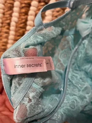 Vintage teal turquoise Light Blue Lace Slip Dress - Women Intimates & Sleepwear thumbnail 6