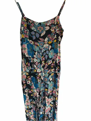 Natural Life - Bailey Wide Leg Jumpsuit Pink Petunia Floral Sz XS thumbnail 4
