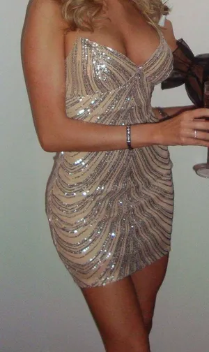 Windsor Sparkle Nude Dress thumbnail 3
