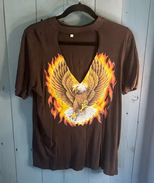 Truly Madly Deeply Dark Brown Tee | Size Small thumbnail 1