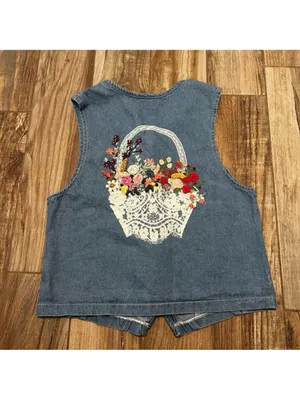 Vintage Stampede Custom Denim Vest thumbnail 2