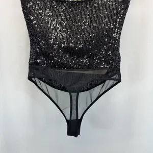 Intimately Free People Corset S Sparks Fly Shimmery Sequin Bodysuit Rocker Glam thumbnail 6