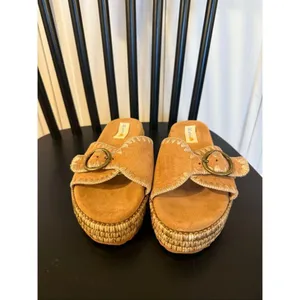 C&C California Barista platform stitched sandal size 6 thumbnail 7