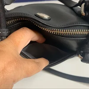 Coach‎ Cora Peyton Black Saffiano Leather Domed Satchel thumbnail 12