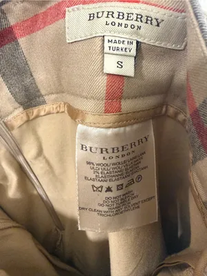 Burberry London Nova Check Wool Pleated Belted Skirt S thumbnail 4
