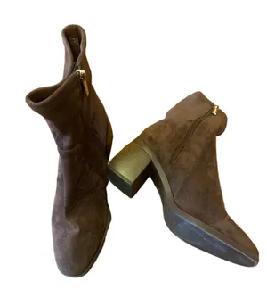 Women's Anne Klein Brown suede Ankle Boots Size 8 thumbnail 1