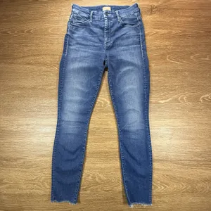 Mother Women's High Waisted Looker Ankle Fray Jeans 26 Lure Me In Skinny thumbnail 3