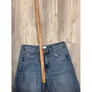 Zara Womens Wide Leg High Rise Jeans Medium Blue Cotton Denim Size 6 thumbnail 7