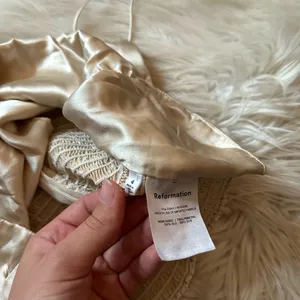 Reformation | Lucrezia Silk Top Ivory thumbnail 7