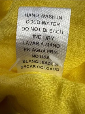 Entro Yellow Babydoll Midi Dress Boutique Summer Dress Size Large thumbnail 8