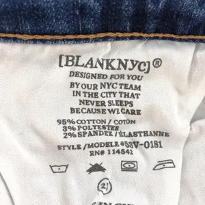 BlankNYC Faded Light Wash Denim Skirt A-Line‎ Raw Hem Mini Skirt Size 25 thumbnail 5
