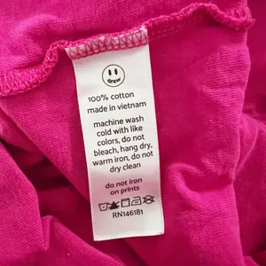 Drew House Mascot Smiley Face Long Sleeve Cotton Crew Tee Shirt Fuchsia Pink S thumbnail 3