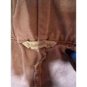Soft Surroundings Pull On Skinny‎ Jeans Snap Buttons Pink Sz M thumbnail 3