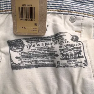 Levi's 501 Original Fit Women Size 31X30 Striped Denim Button Fly Straight Leg thumbnail 13