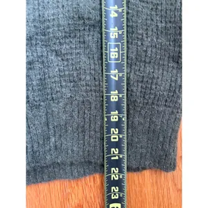 Everlane Alpaca Waffle-Stitch Polo Sweater Olive Green XS Relaxed V-Neck Knit thumbnail 6