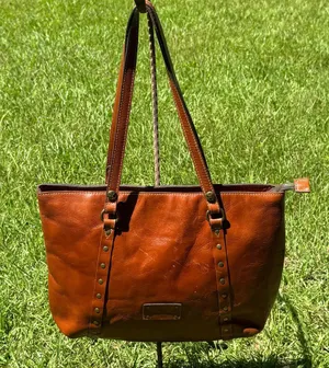 Patricia Nash Brown Leather Tote Bag thumbnail 3