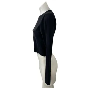 Aritzia TnAction Butter Bound Black Yoga Athletic Activewear Crop T-Shirt Top M thumbnail 3