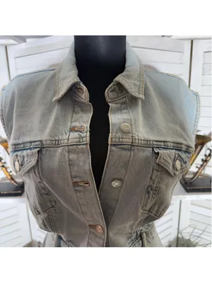 Zara mini dress denim light blue sleeveless Y2K 90s grunge cottage festival sz M thumbnail 11