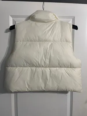 NEW! Cropped American Eagle Cream Puffer Vest Size XL NWT thumbnail 11