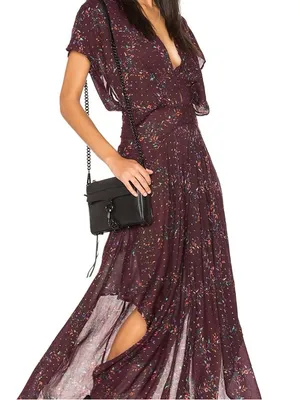 Free People FP One Purple Asymmetrical Hem Livia Maxi Dress Boho Summer READ thumbnail 12