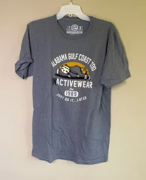 The Duck Co Alabama Gulf Coast Zoo Sloth Inactivewear Graphic T-Shirt Gray M thumbnail 1