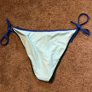 NEW NWT AERIE AMERICAN EAGLE Light Blue Cheeky Tie Side String Bikini Bottom XL thumbnail 12
