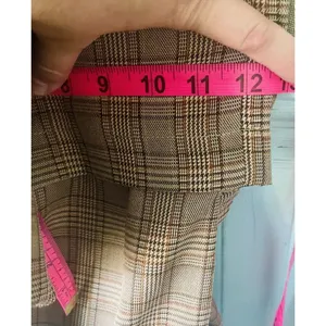Brown Jumpsuit Women’s Small S Hem & Thread Plaid Overall Jumpsuit New W Tags thumbnail 10