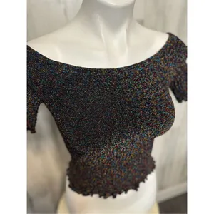Urban outfitters black glittery top thumbnail 4