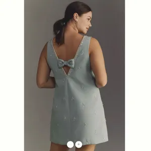 Anthropologie Atsu Crystal-Embellished Bow Mini Dress thumbnail 4