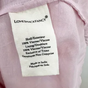 LoveShackFancy Ellitia Dress Victorian Lace Maxi Light Lilac Viscose US 0 NWT thumbnail 12