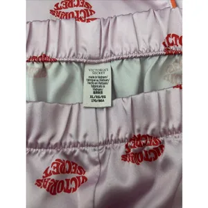 Victorias Secret AFTERHOURS LIPS Silky SATIN Pajama Set Size XL Pink thumbnail 5