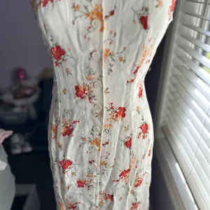 Altar'd State Floral Maxi Dress with Cream and Red Accents thumbnail 6